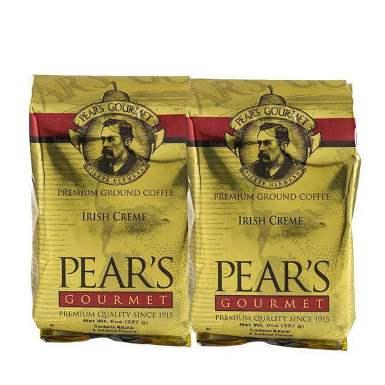 Pear's Irish Cream Ground Coffee | Pack of 2 | 8 oz | Brenmar