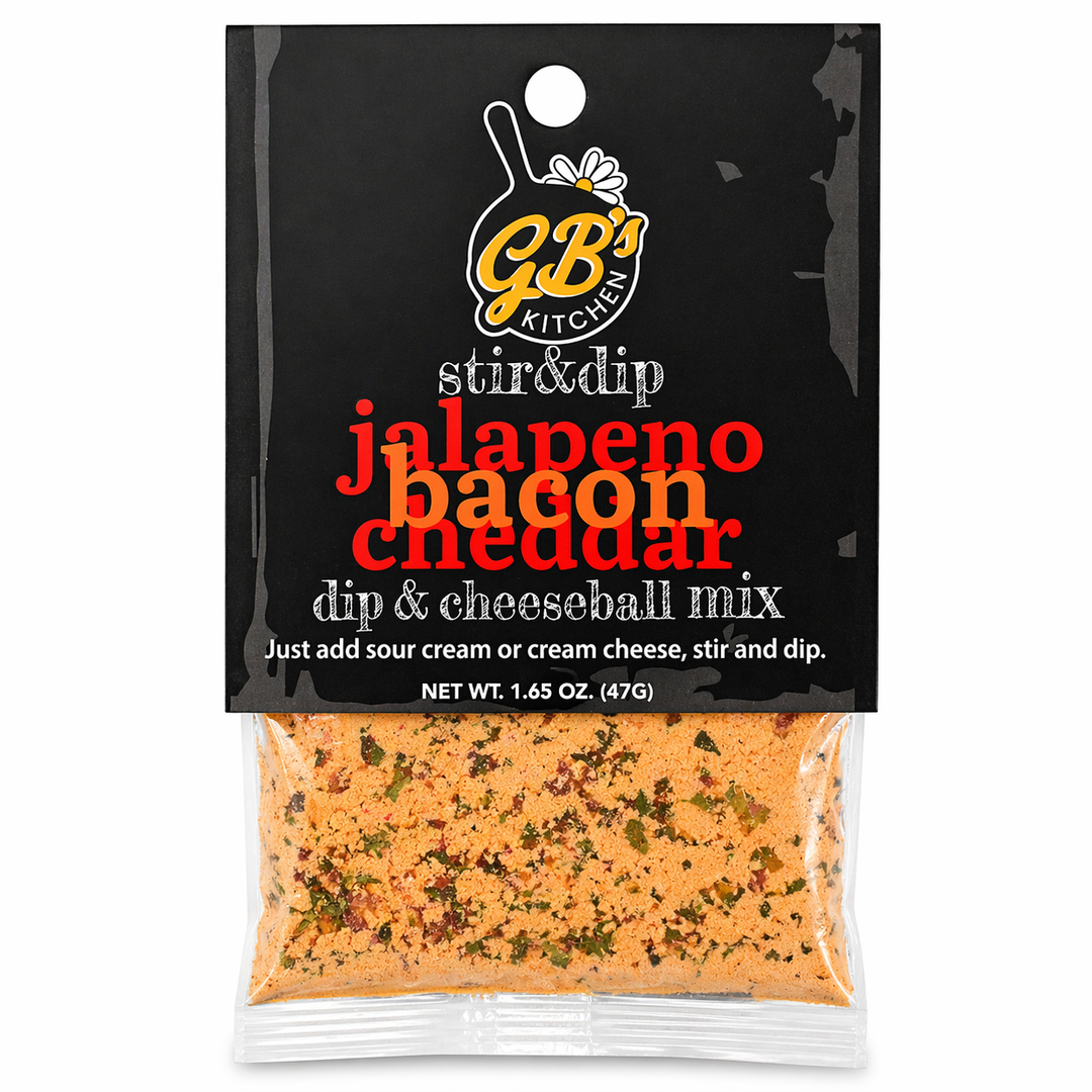 Jalapeno Bacon Cheddar Dip & Cheeseball Mix | Pack of 3 | 1.65 oz | GB's Kitchen