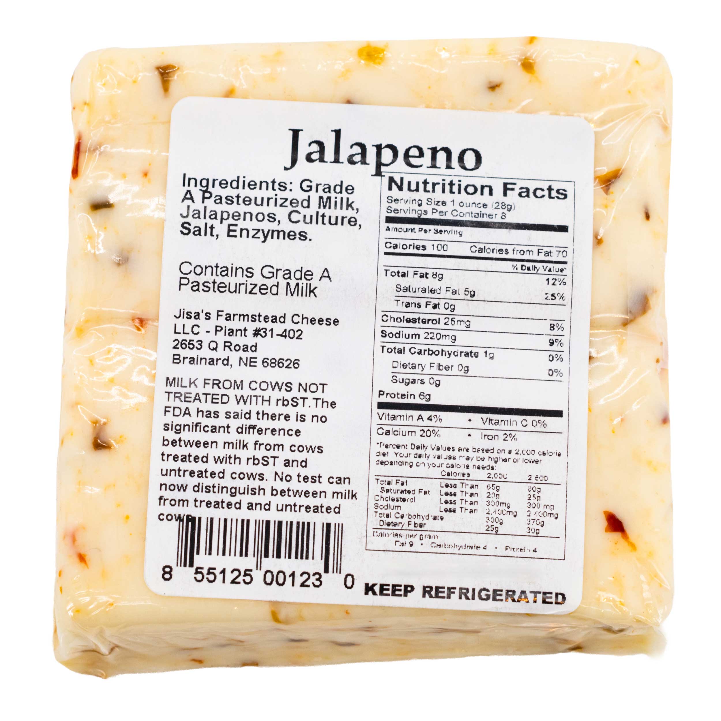 Cheese Block 3 Piece Sampler | Gouda, Smoked Bacon, Jalapeno