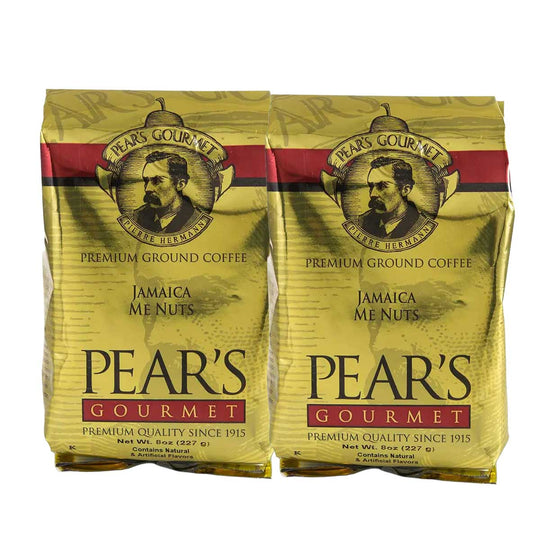 Pear's Jamaica Me Nuts Ground Coffee | Pack of 2 | 8 oz | Brenmar