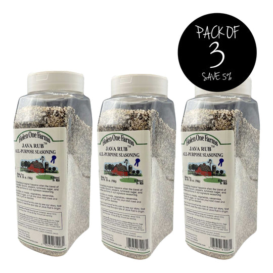 Java Rub and Seasoning | Pack of 3 | 25 oz. Bottle | Meat Rub | No MSG | Nebraska Seasoning | Bold Flavor | Ideal for Grilling and Cooking | All-Purpose Seasoning