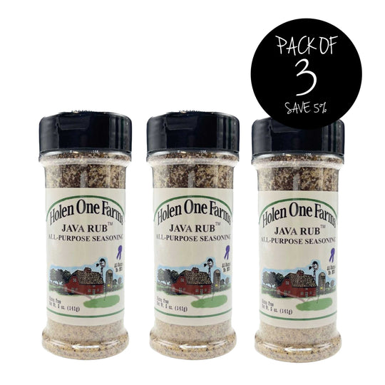 Java Rub and Seasoning | Pack of 3 | 5 oz. Bottle | Rib and Roast Rub | Bold Flavor | Nebraska Seasoning | No MSG | Sea Salt | Perfect for Grilling and Cooking