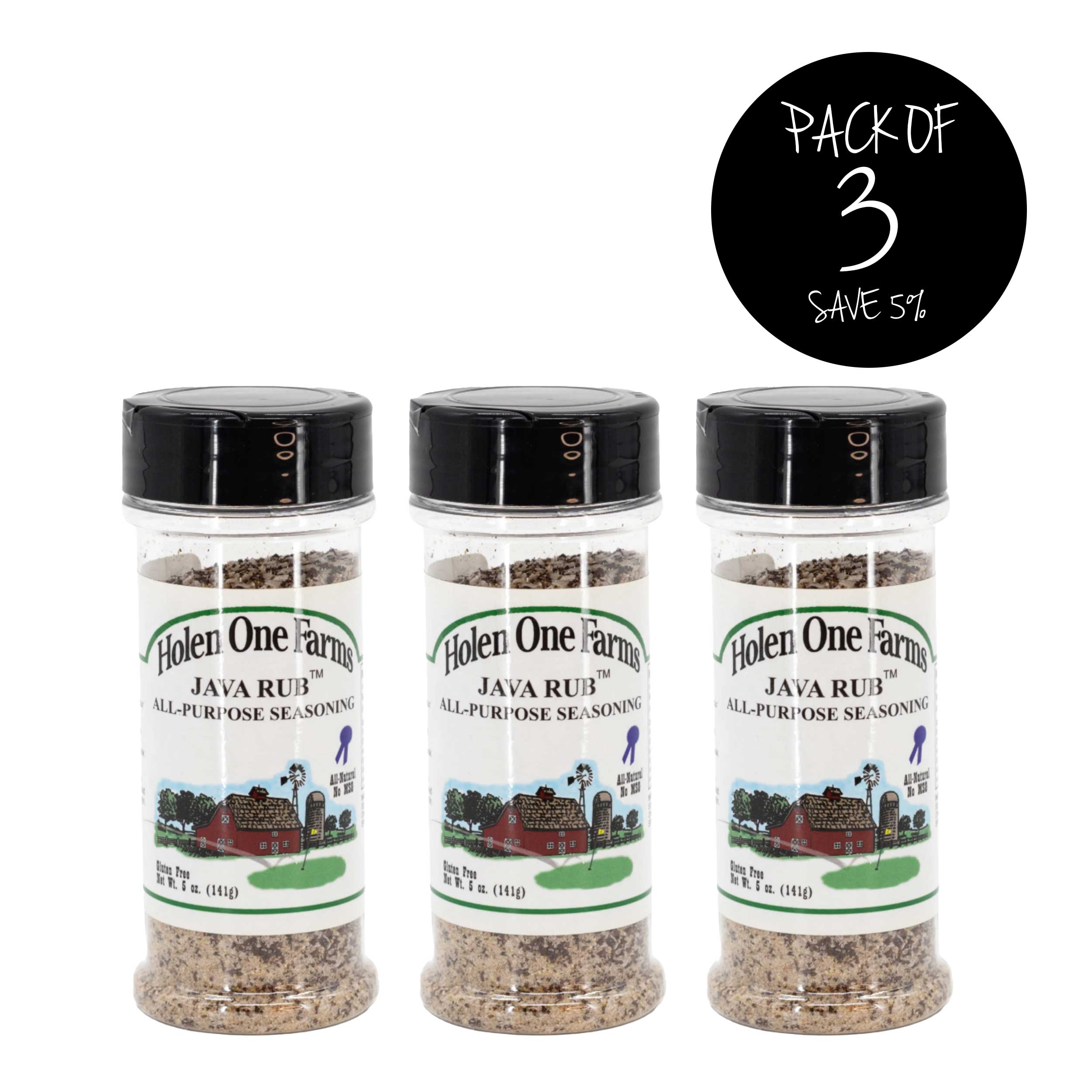 Java Rub and Seasoning | Pack of 3 | 5 oz. Bottle | Rib and Roast Rub ...