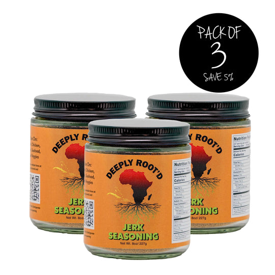 Jerk Seasoning | Pack of 3 | 8 oz | Caribbean Flair | Made in Lincoln, NE | Deeply Root'd