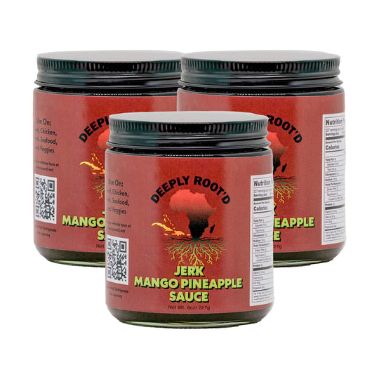 Jerk Mango Pineapple Sauce | Pack of 3 | 8 oz | Deeply Root'd