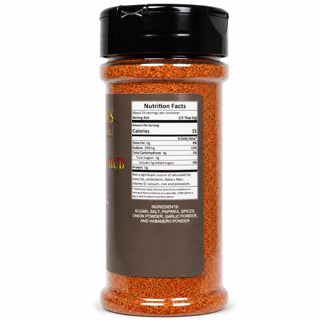 Billy Buck's Smoke House Kinda Spicy Rub nutritional fact