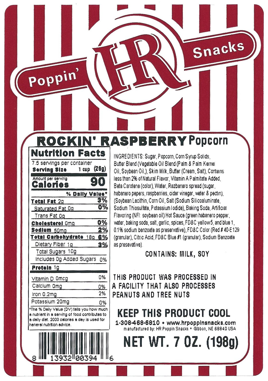 Rockin' Raspberry Popcorn | Pack of 3 | Burst Of Raspberry Flavor With Mild Habanero And Spice Kick | Perfect Sweet and Spicy Combo | Fun and Popular Snack Food | Made Fresh | Made in Small Batches