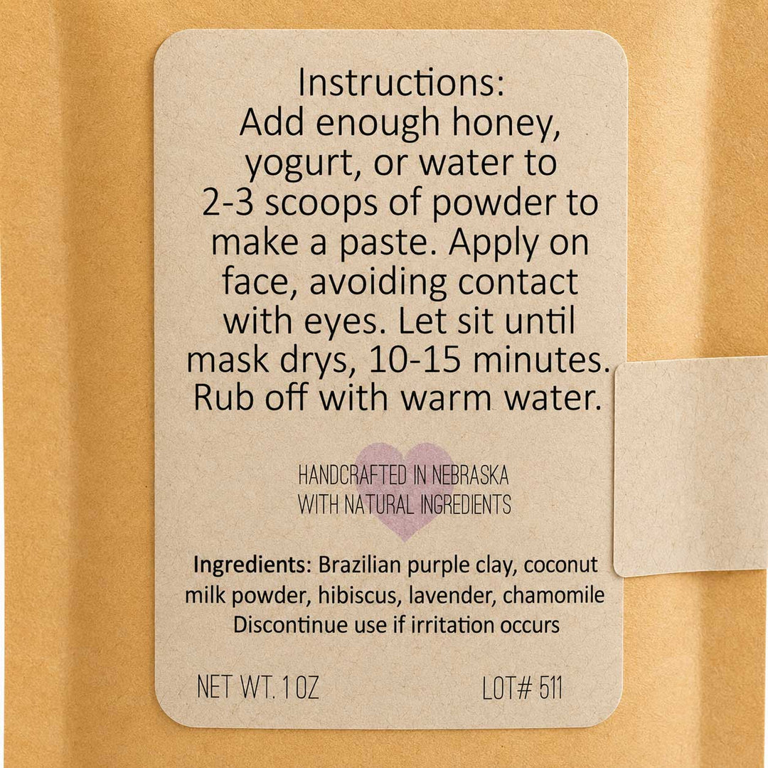 Instructions for a face mask on a brown background