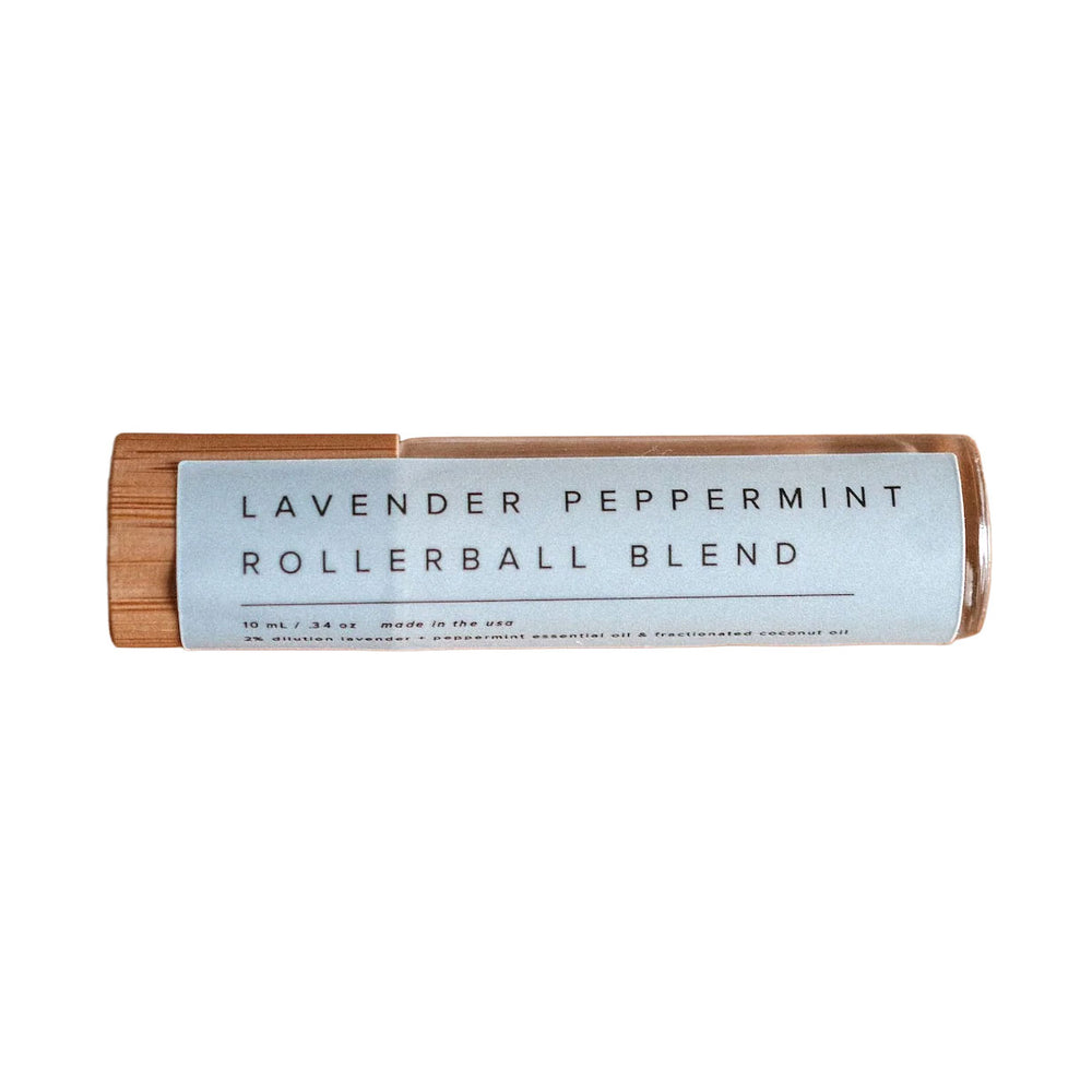 Lavender and lavender peppermint rollerball essential oils from our lavender co