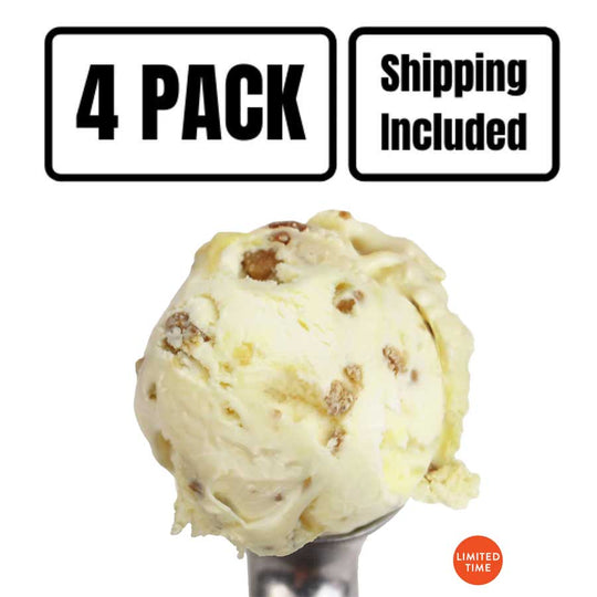 Lemon Cookie Crunch Ice Cream | Pack of 4 | One Pint | Shipping Included | eCreamery