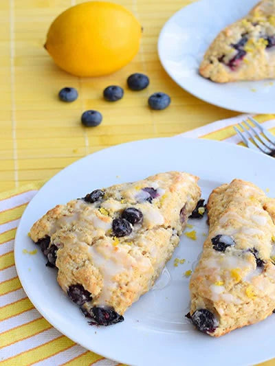 Lemon Blueberry Scone Mix | 15 oz. Box | Perfect Hint of Citrus | Easy to Bake | Light and Fluffy | Tart Lemon with Burst of Blueberry | Made with Fresh Fruit | Makes a Great Breakfast, Snack, and Dessert | Made with Nebraska Love