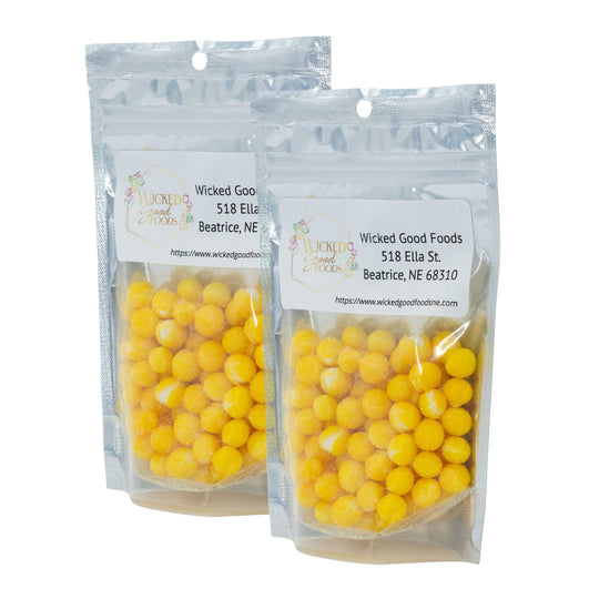 Freeze Dried Lemon Bites | Pack of 2 | 3 oz | Wicked Good Foods
