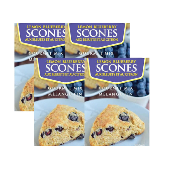 Lemon Blueberry Scone Mix | Pack of 4 | 15 oz | Cobblestone Kitchen