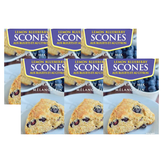 Lemon Blueberry Scone Mix | Pack of 6 | 15 oz | Cobblestone Kitchen