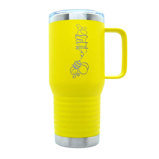 Stainless Steel Cup with Handle | 20 oz | Multiple Colors | Customizable | RCK Creations & More