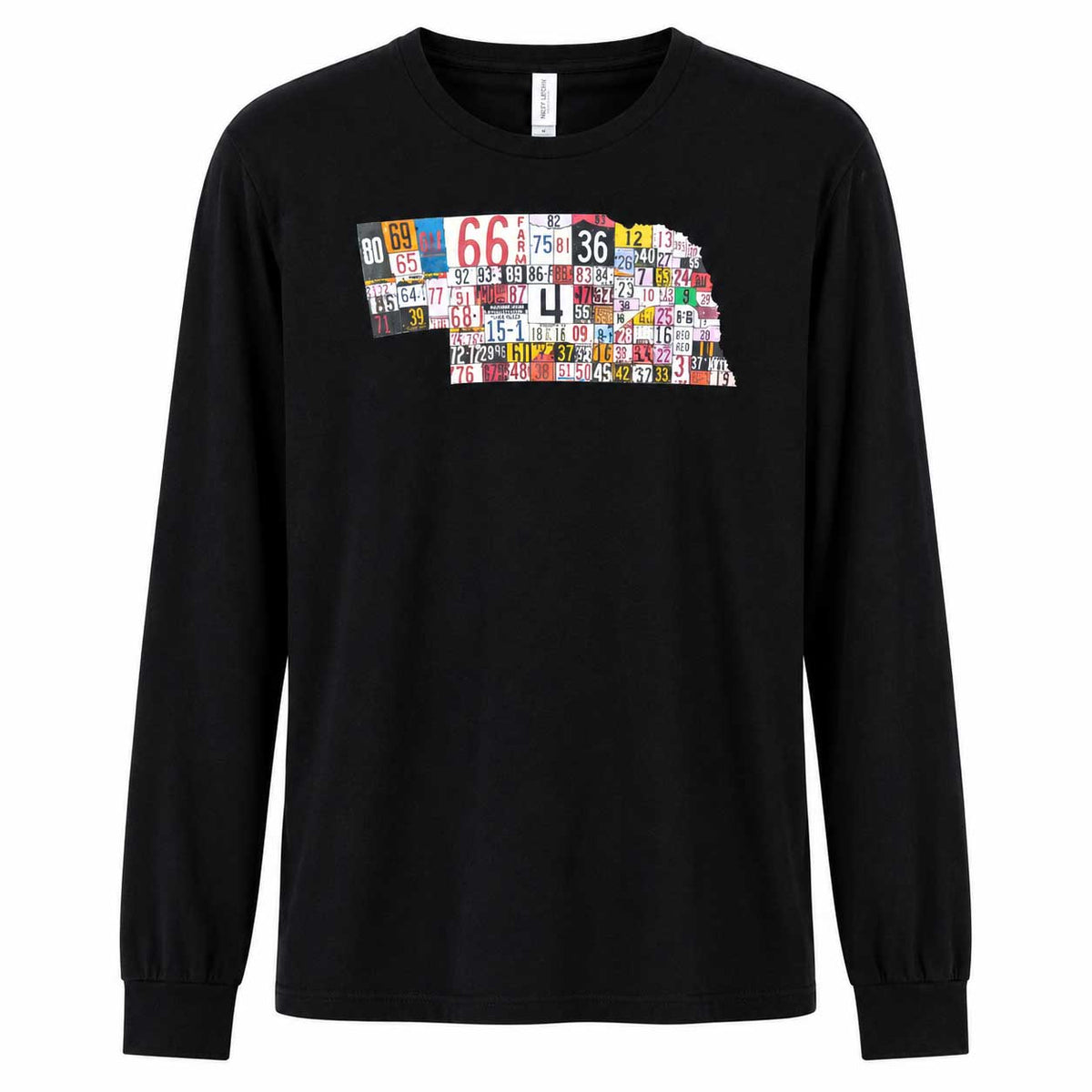 Long Sleeve License Plate T-Shirt