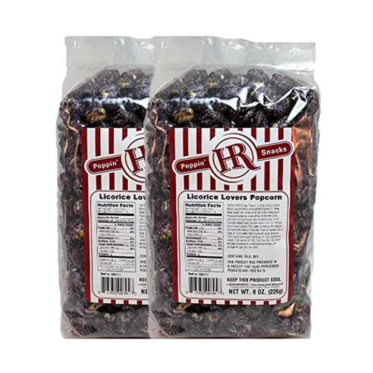 Licorice Popcorn | Pack of 2 | 8 oz | HR Poppin' Snacks