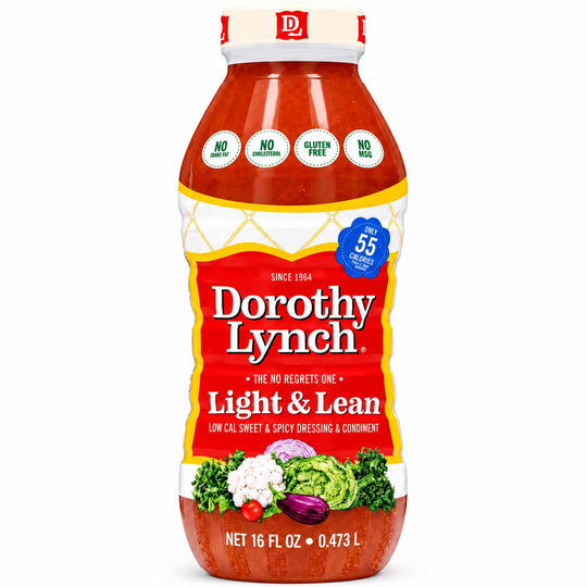 Light and Lean Dorothy Lynch Salad Dressing | Pack of 2 | 16 oz | Gluten Free | Shipping Included