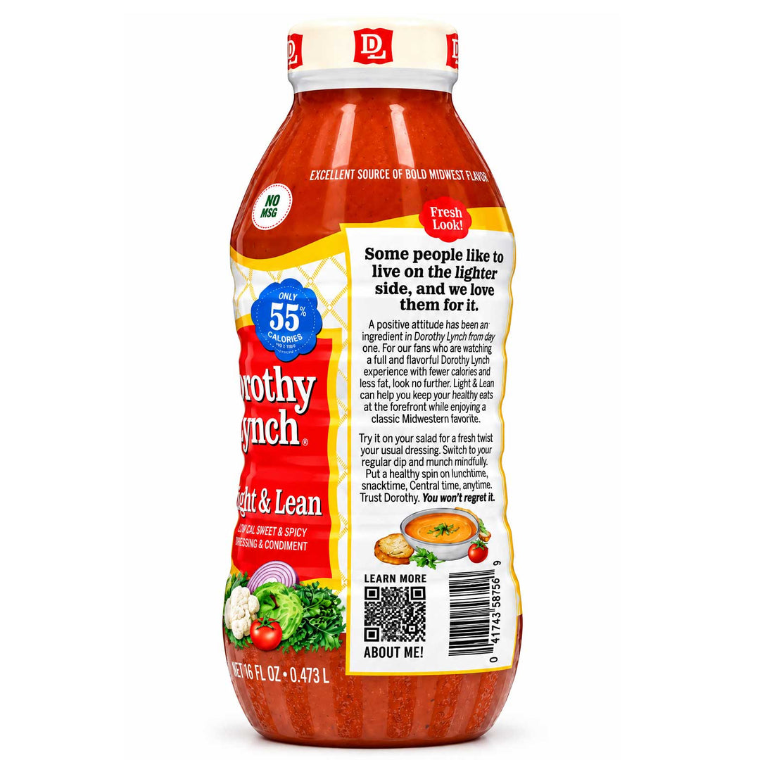 Light and Lean Dorothy Lynch Salad Dressing | Pack of 2 | 16 oz | Gluten Free | Shipping Included