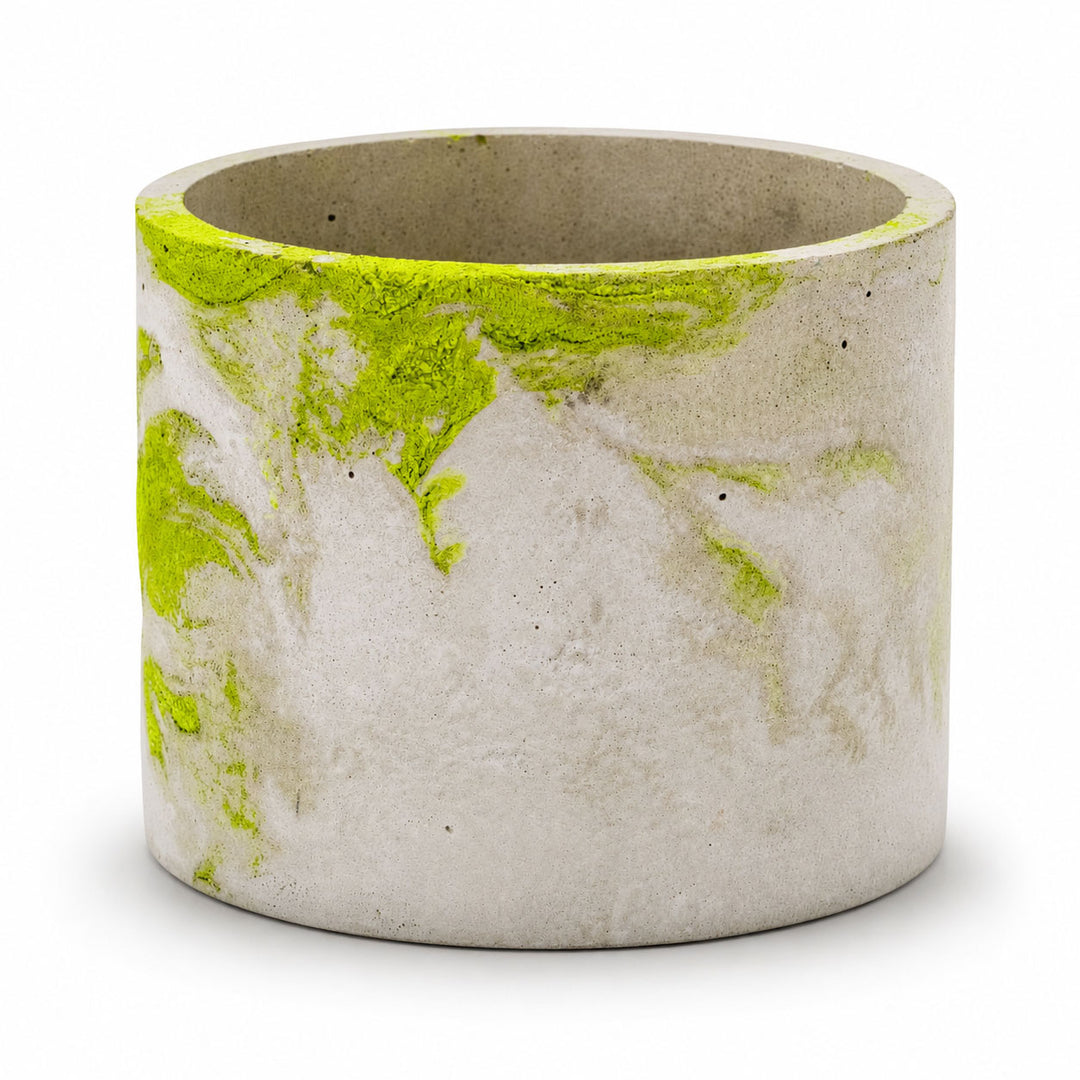 Lime Marble Concrete Pot