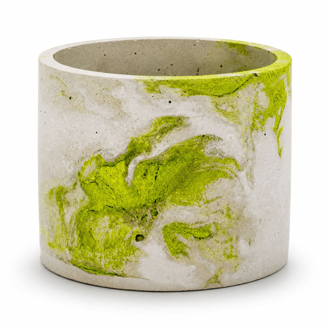 Lime Marble Concrete Pot