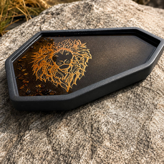 Lion Tray on rock