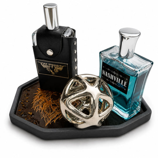 Lion Tray with cologne on top