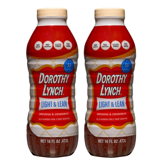 Light and Lean Dorothy Lynch Salad Dressing | Pack of 2 | 16 oz | Gluten Free