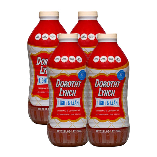 Light and Lean Dorothy Lynch Salad Dressing | Pack of 4 | 32 oz | Gluten Free
