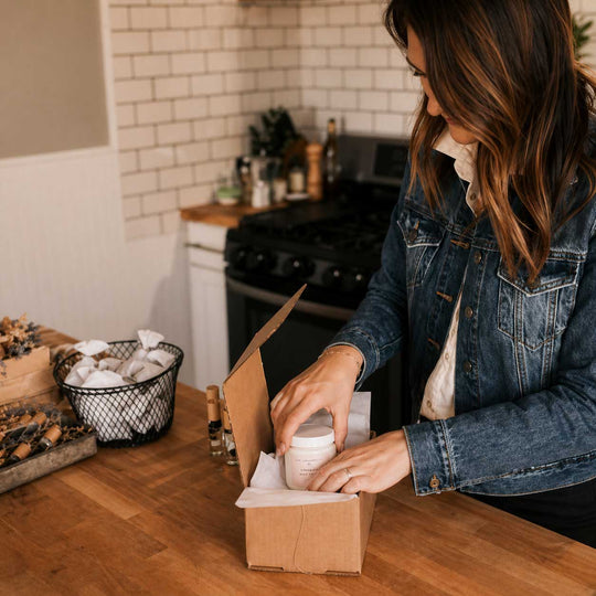 Person Backing Lavender Body Butter