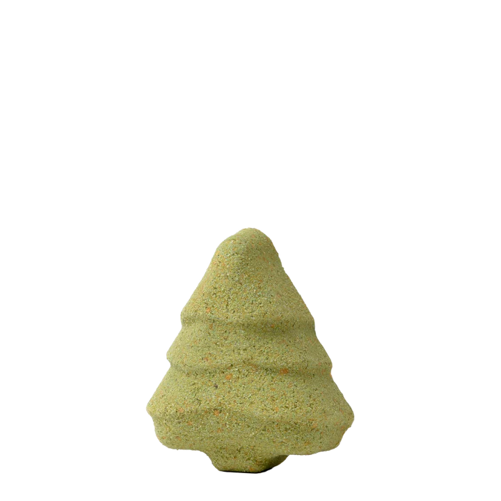 Balsam and Pine Bath Bomb | 5 oz. | Christmas Tree Shaped Bath Bomb | With Relaxing Balsam Fir Oil | Soothing Froth Bomb | Makes A Perfect Stocking Stuffer | Refreshing Scent