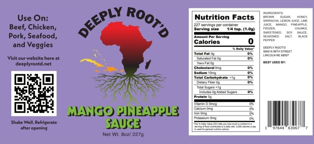 Mango Pineapple Sauce | 8 oz | Especially Good With Poultry & Seafood | Made in Lincoln, NE | Deeply Root'd