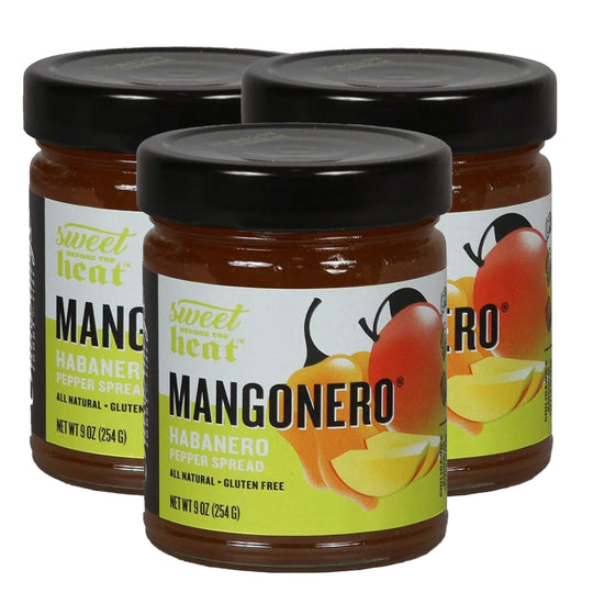 Mangonero Pepper Spread | Pack of 3 | 9 oz | Gluten Free | Chili Dawg's Foods of Fire