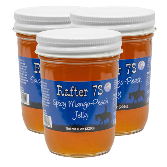 Spicy Mango-Peach Jelly | Pack of 3 | 8 oz | Rafter 7S