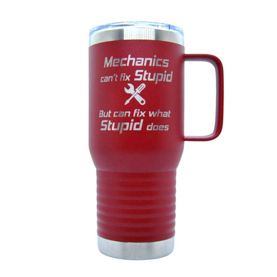 Stainless Steel Cup with Handle | 20 oz | Multiple Colors | Customizable | RCK Creations & More