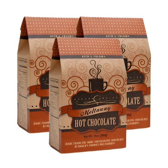 Meltaway Hot Chocolate | 3 Pack | 14 oz | Baker's Candies