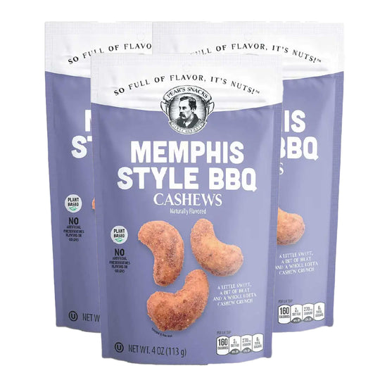 Memphis Style BBQ Cashews | Pack of 3 | 4 oz | Brenmar