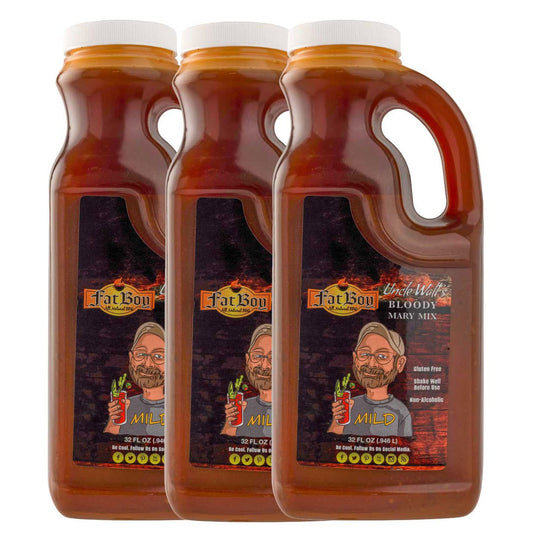 Uncle Walt’s Bloody Mary Mix | Pack of 3 | Mild & Spicy | Gluten Free | Hickman's Fat Boy BBQ