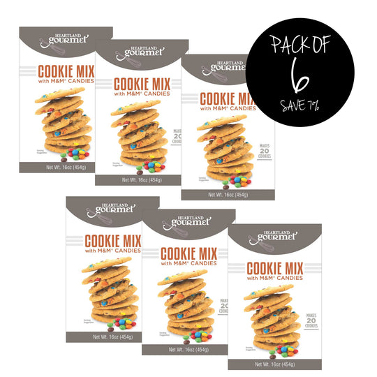 M & M Cookie Mix | Pack of 6 | Makes Approximately 20 Cookies | Easy to Bake