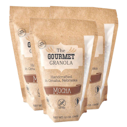 Mocha Granola | Pack of 3 | 12 oz | Gluten, Dairy, & Soy Free | The Gourmet Granola