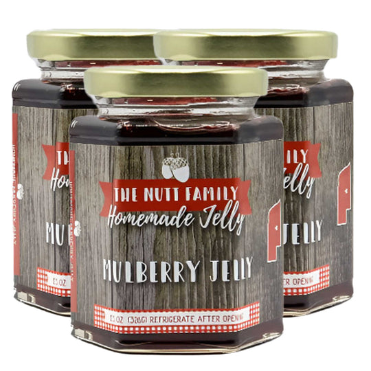 Mulberry Jelly | Pack of 3 | 11.5 oz | Nutt Family Jams & Jellies