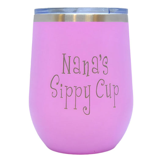 Stainless Steel Stemless Wine Tumbler | 12 oz | Customizable | RCK Creations & More