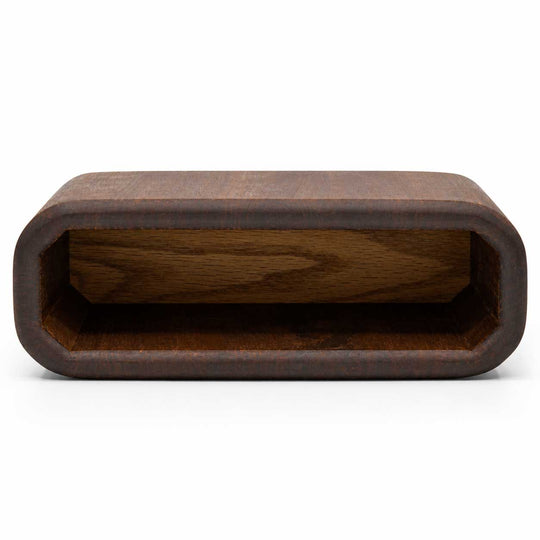 Wooden napkin holder on a white background