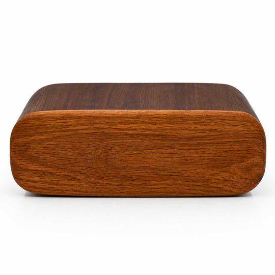 Wooden napkin holder on a white background