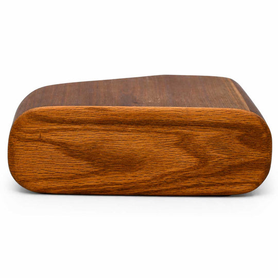 Wooden napkin holder on a white background