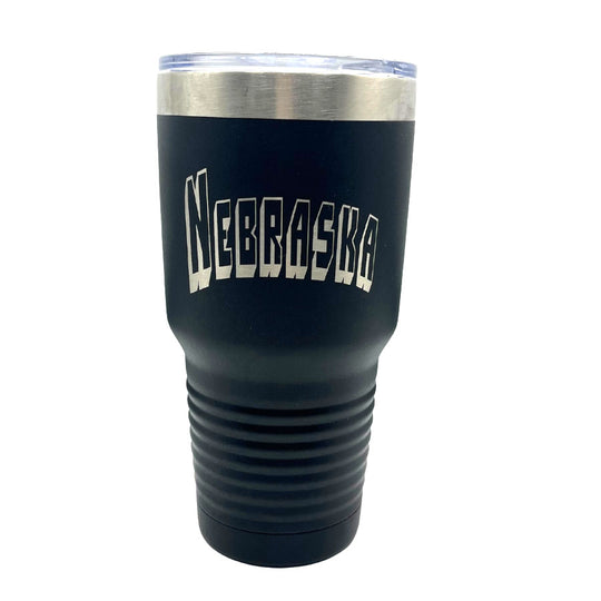 Stainless Nebraska Engraved Steel Tumbler | 30 oz | Multiple Colors | RCK Creations & More