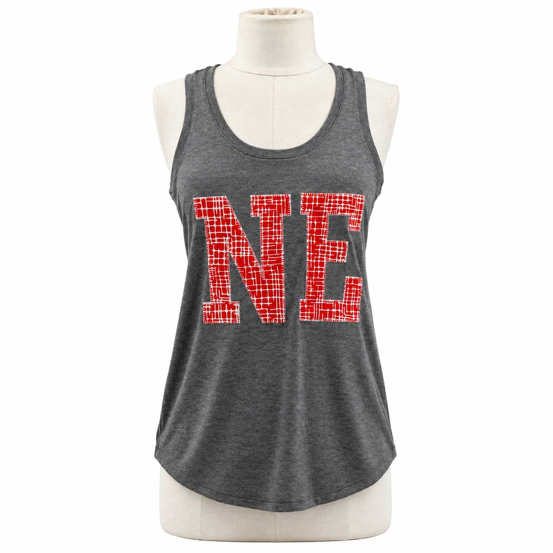 Gray Crosshatch Nebraska Tank Top