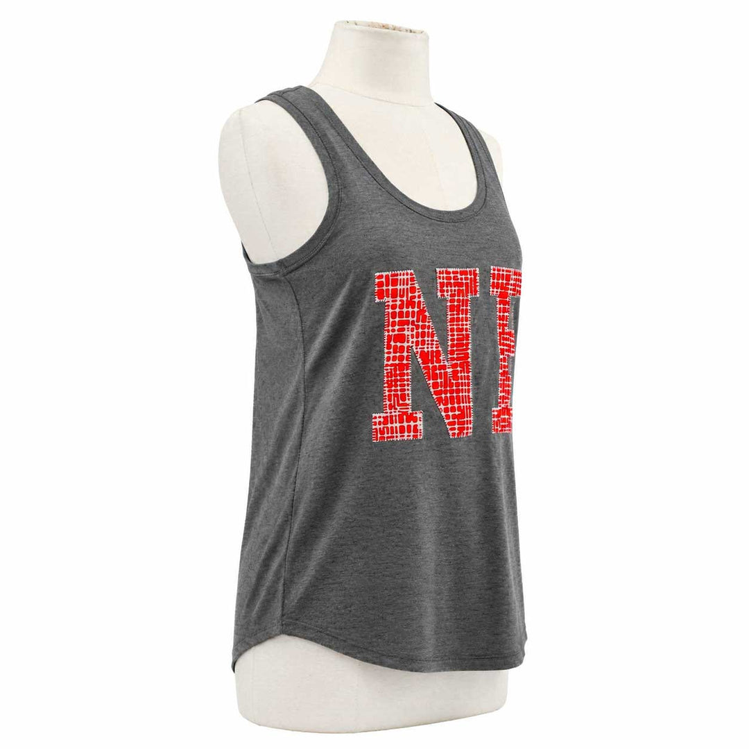 Gray Crosshatch Nebraska Tank Top