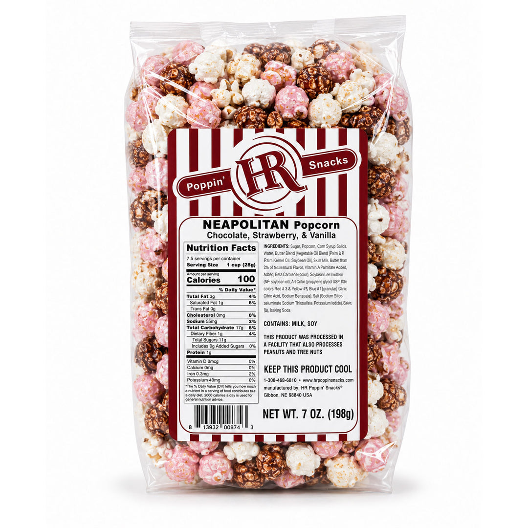 Neapolitan Popcorn | 5 oz | HR Poppin' Snacks