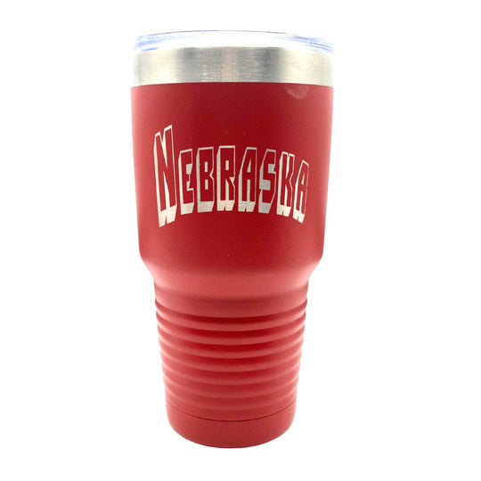 Stainless Nebraska Engraved Steel Tumbler | 30 oz | Multiple Colors | RCK Creations & More